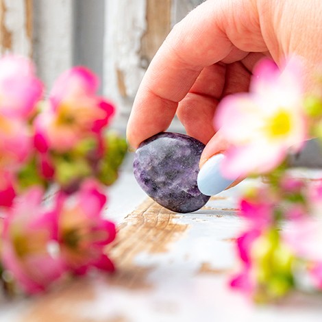 LEPIDOLITE PALM STONE