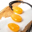 ORANŽNI KALCIT ogrlica solzica  nakit