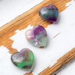 RAINBOW FLUORITE heart