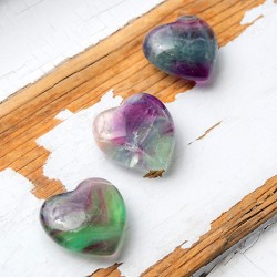 RAINBOW FLUORITE heart