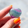 RAINBOW FLUORITE heart