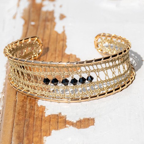 LACE BRACELET gold with swarowski crystals
