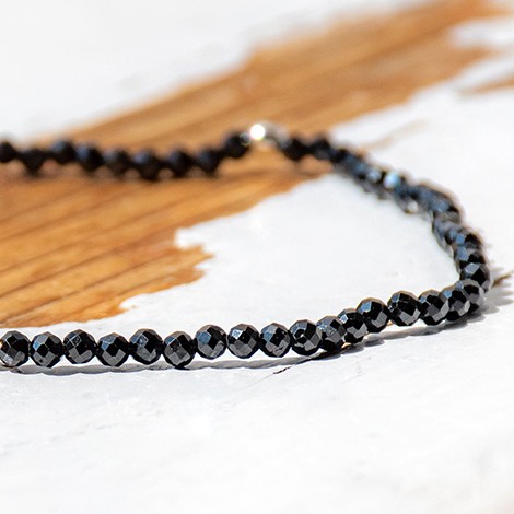 SPINEL BLACK bracelet 2mm falset