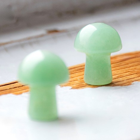 GREEN AVENTURINE mushroom mini