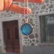 MANDALA NECKLACE flower of life - blue