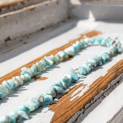 energecki nakit z larimarjem, ogrlica z modrim larimar kamnom, ogrlica za komunikacijo in mir larimar, unikatna larimar ogrlica