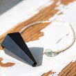 PENDULUM BLACK TURMALINE octagonal