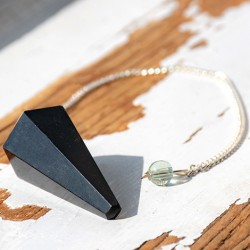 PENDULUM BLACK TURMALINE octagonal