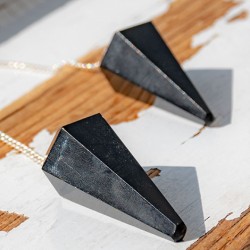 PENDULUM BLACK TURMALINE octagonal