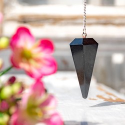 PENDULUM BLACK TURMALINE octagonal