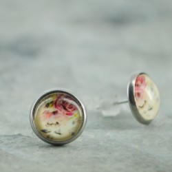 mini uhani aluminijasta žica epoksi smola nakit