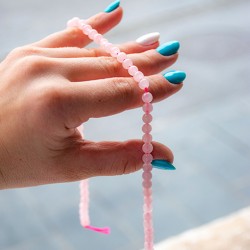 ROSE QUARTZ pearls 6mm