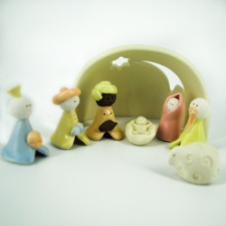 Pesebre de madera de Navidad, regalo, presepi in legno, Natale, regalo di Natale, Krippen, Weihnachten, Weihnachtsgeschenk