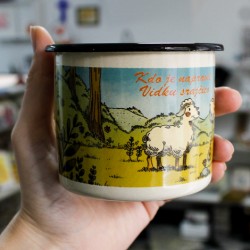 kdo je napravil vidku srajčico emajliran lonček, slovenske pravljice, darilo za otroka